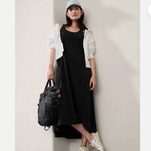 Athleta  Presidio Traveler Maxi Dress Black Tank sz PM Petite M #824836